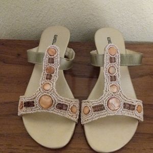 Cream color sandals